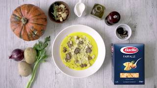 Barilla Farfalle με κρέμα κολοκύθας κρουτόν και μαύρη τρούφα [upl. by Custer]