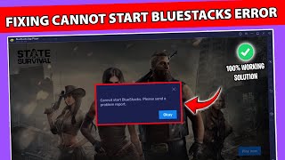 NEW 2 METHODS TO FIX Cannot Start Bluestacks Please Send A Problem Report  Cannot Start MSI 5 [upl. by Jeremiah]