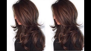 How to Quick and Easy Long layered haircut tutorial  Layered haircut techniques [upl. by Jc132]