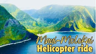 Breathtaking views on our Helicopter ride of MauiMolokai Coastline in Hawaii [upl. by Narcissus]