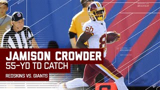 Kirk Cousins Hits Jamison Crowder for Amazing 55Yard Catch amp Run TD  Redskins vs Giants  NFL [upl. by Amein39]