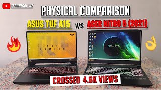 Acer Nitro 5 2021 VS Asus TUF A15  Physical Comparison  Which One is 🔥 Hindi  Technical We [upl. by Inek842]