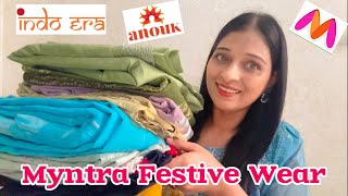 Best festive Kurta Set haul Myntra  Myntra Haul  Haul  Sanvi world [upl. by Nnyre]