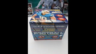 Panini Football Score 2024 Hobby Box  5 Autos  Josh Allen Blue [upl. by Nylacaj]