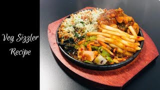 Veg Sizzler Recipe  Baby corn chilli sizzler  Restaurant Style  Kitchen Episodes [upl. by Manda]