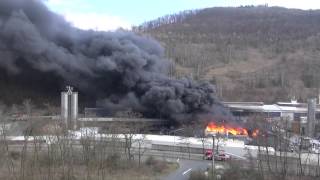 Brand in Industriedenkmal am Mittelrhein [upl. by Orran703]