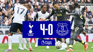 TOTTENHAM 40 EVERTON  Premier League highlights [upl. by Elledoj]