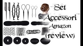 Review Set Amazon accessori per Capelli Accessori [upl. by Notsag]