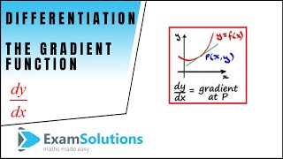 Differentiation  gradient function dydx  Calculus by ExamSolutions [upl. by Fairley]