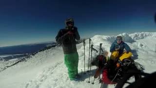 Skiing mount Ngauruhoe and Mount Tongariro North Island New Zealand [upl. by Irap322]