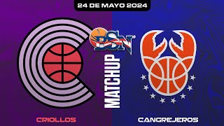 Criollos de Caguas vs Cangrejeros de Santurce  BSN2024 [upl. by Tuddor]