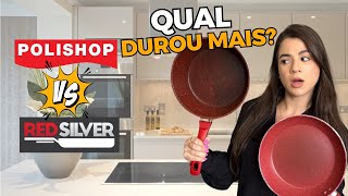 RED SILVER x POLISHOP Qual a melhor PANELA ANTIADERENTE Teste Atualizado APÓS DOIS ANOS DE USO [upl. by Harmony]