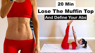 20 Min Muffin Top And Abs Workout  No Equipment [upl. by Tamma]