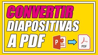 CÓMO CONVERTIR DIAPOSITIVAS DE POWERPOINT A UN DOCUEMENTO EN PDF  ELprofegato [upl. by Llerehs]