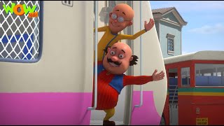 Train On Road  Motu Patlu New  S13  Cartoons For Kids  spot [upl. by Yelram]