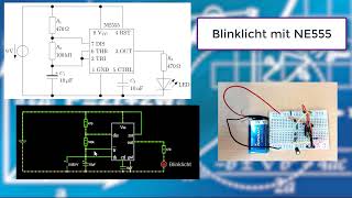 Experiment astabile Kippstufe Blinklicht mit dem NE555 [upl. by Fifi]