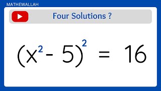 Find All Solutions Of x  Four Solutions  Tricky Mathematic Problem [upl. by Kylen628]