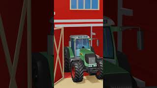 Tractor and Combine Harvester on an Animated Farm  Video for Kids [upl. by Daus]