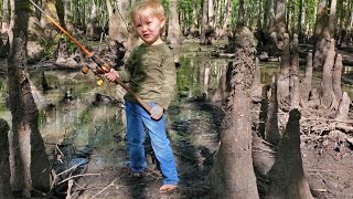 3 Days Fishing Camping amp Exploring Swamp  Catching Catfish Gar Bowfin and Backcountry Adventure [upl. by Adianes]