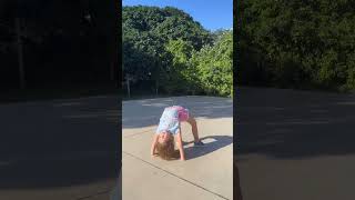 Walk in backbend challenge How far can you go backbend challenge talent activekids flexible [upl. by Grosvenor]