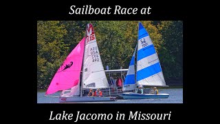 Sailboat Racing at Lake Jacomo in Missouri [upl. by Ahsait]