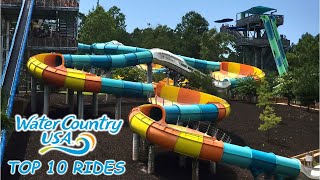 Top 10 Rides at Water Country USA [upl. by Harri]