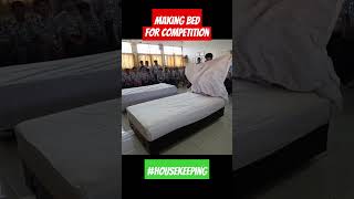 Making Bed untuk Latihan housekeeping makingbed towelart [upl. by Tilla]