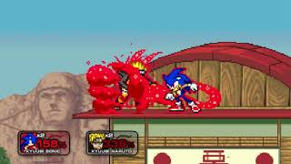 Kyuubi Sonic vs Kyuubi Naruto SSF2 Mod [upl. by Etram]