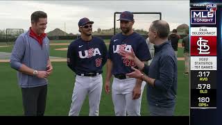 Arenado amp Goldschmidt talk 2nd WBC with Team USA [upl. by Aleyak]