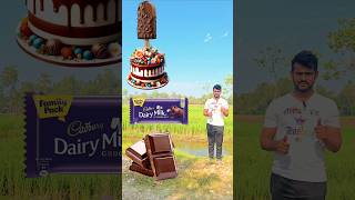 Icecream  cake  dairy milk amp chocolate video 😀 shorts [upl. by Atis]