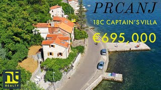 Prcanj  Kotor Bay  Frontline 18C Stone Captains villa Fully Renovated [upl. by Serrano822]