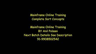 Mainframe JCL Sort Utility Complete  SORTSYNCSORT  Anil Polsani  919908502542 [upl. by Napas]