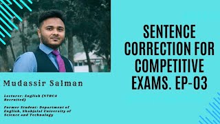 Sentence Correction Competitive Exams EP03 [upl. by Beniamino]