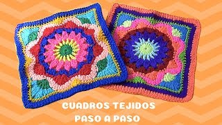 CUADRO MANDALA TIPO MOSAICO TEJIDO A CROCHET PASO A PASO  26 CM [upl. by Oilerua216]