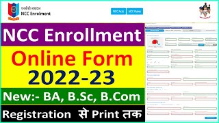 NCC ENROLLMENT FORM ONLIEN 202223  HOW TO FILL NCC NEW ADMISSION FORM 202223 FOR BA B SC BCOM [upl. by Ardella10]