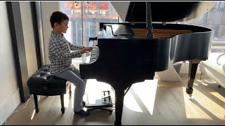 Haslinger Sonatina C Major 2nd movement amp Burgmüller Arabesque Op100 No 2 🎶🎵 6 year old pianist [upl. by Ilona]