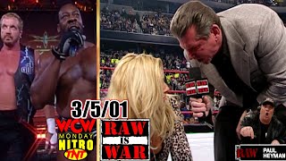 WWF RAW vs WCW Nitro  March 5 2001 Full Breakdown  VinceTrish Barks  Heyman Replaces Lawler [upl. by Ytsirk]