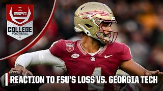 Florida State vs Georgia Tech REACTION 😮 Can FSU still make a playoff run  ESPN College Football [upl. by Hoxsie]