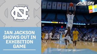 UNCs Ian Jackson Shows Out In Exhibition Game [upl. by Aihceyt]