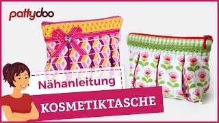 Anleitung Kosmetiktasche mit Reißverschluß nähen  auch für Anfänger [upl. by Emelda]