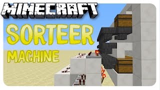 Hoe maak je een SORTEERMACHINE  Minecraft redstone tutorial [upl. by Farand]