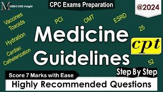 CPT Medicine Guidelines Questions [upl. by Slifka]