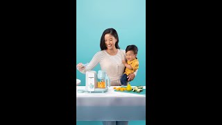 The Cutest Baby Chef Making Delicious Apple Sauce with Nutribullet Baby Steam  Blend [upl. by Ellecrag]