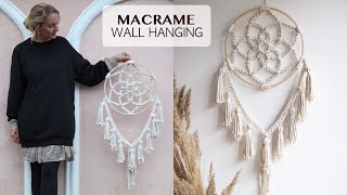 DIY Tutorial Macrame Mandala  Macrame Boho Wall Hanging  Boho Wedding [upl. by Otilrac]