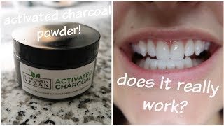 Activated Charcoal Teeth Whitening Powder Does it Work  Gloriously Vegan Review [upl. by Olia]