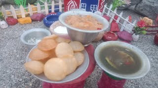 crispy Pani Puri॥ golgappa ॥ MiniTour Golgappa ॥ Mini cooking pani puri recipeMini kitchen [upl. by Esinart]