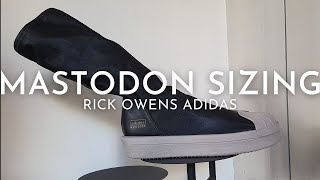 Rick Owens x Adidas Mastodon Stretch Boots Sizing [upl. by Esyla847]