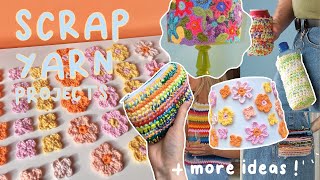 Help me clear out my yarn collection  scrap yarn projects patterns  stash busting inspiration [upl. by Ennoval143]