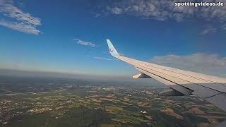 Onboard TUIfly B737800 DABMQ  Landing at DUS  20240805 [upl. by Belicia139]