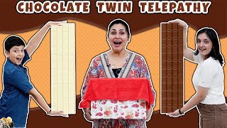 CHOCOLATE TWIN TELEPATHY  Family Comedy Eating Challenge  Aayu and Pihu Show [upl. by Neelyk736]